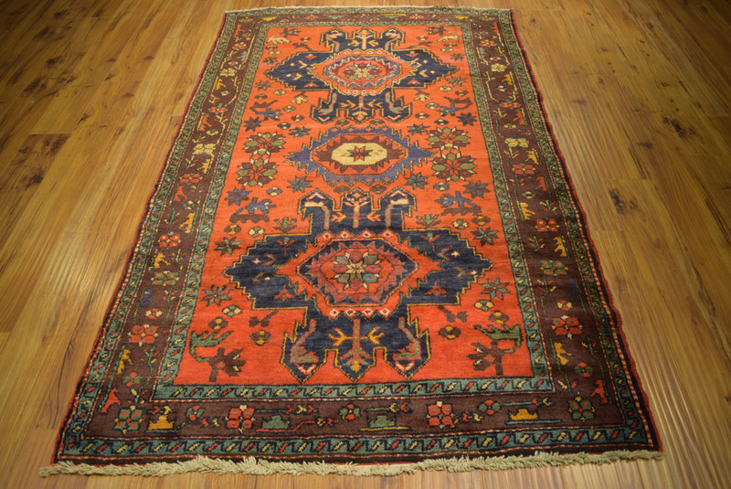 4 x 7 Kazak Caucasian Semi-Antique Rug