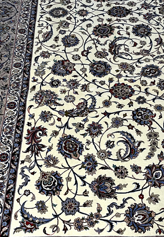 8'4 x 12'1 Persian Isfahan High End Wool & Silk Rug