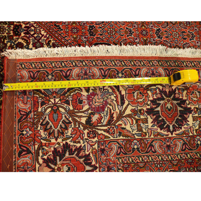 Back of the rug showing the knots and density in detail