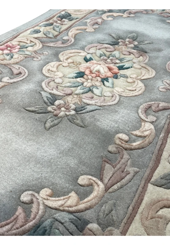 enjoy the thick wood magnificent quality of this art deco 3x5 rug