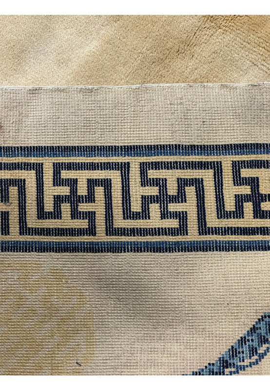 Texture detail of the Chinese Beijing Dragon Rug, highlighting the fine craftsmanship and quality material