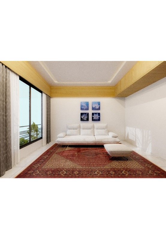 8'2 x 11'6 Persian Bijar Iron Rug