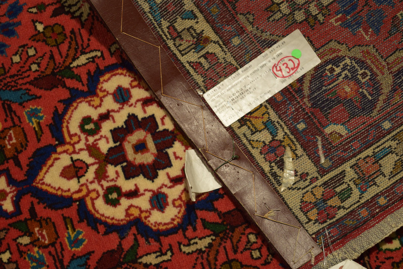 Backside of this 3x10 Rudbar Persian Rug showcasing the perfect handwoven weaving technique