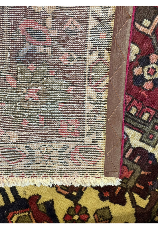 Detailed image of the back of the 6'6" x 10' Persian Bakhtiar rug showing the fine weaving and craftsmanship
