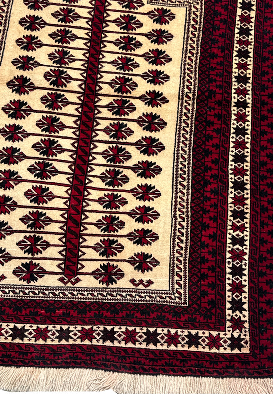 3'6 x 5'4 Persian Baluch Rug - Handmade Tribal Prayer Rug