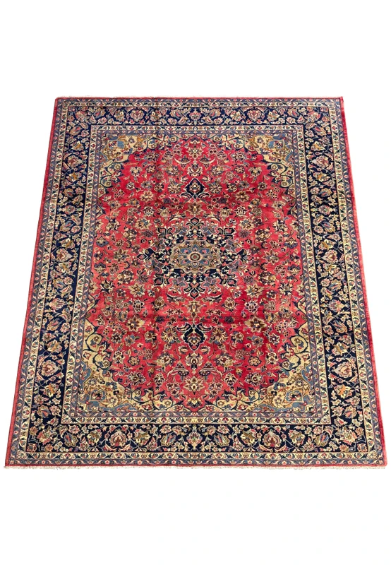 10'2 x 13'7 Persian Isfahan Rug angled view
