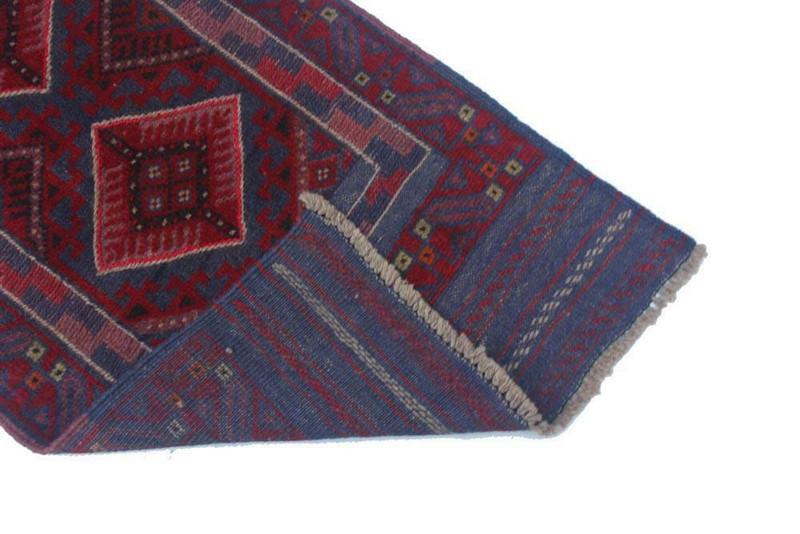 2 x 9 Oriental Mashwani Tribal Runner Rug