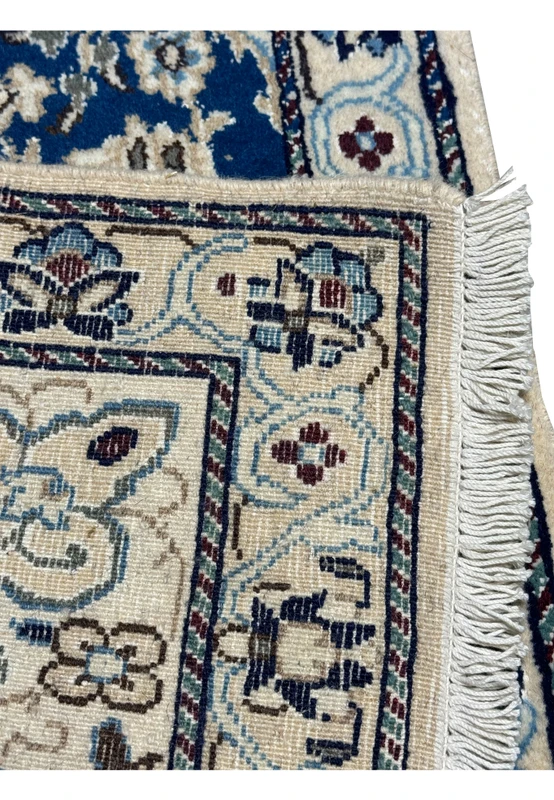 Backside of the 3x5 Persian Nain Rug, displaying the fine craftsmanship and weave pattern.