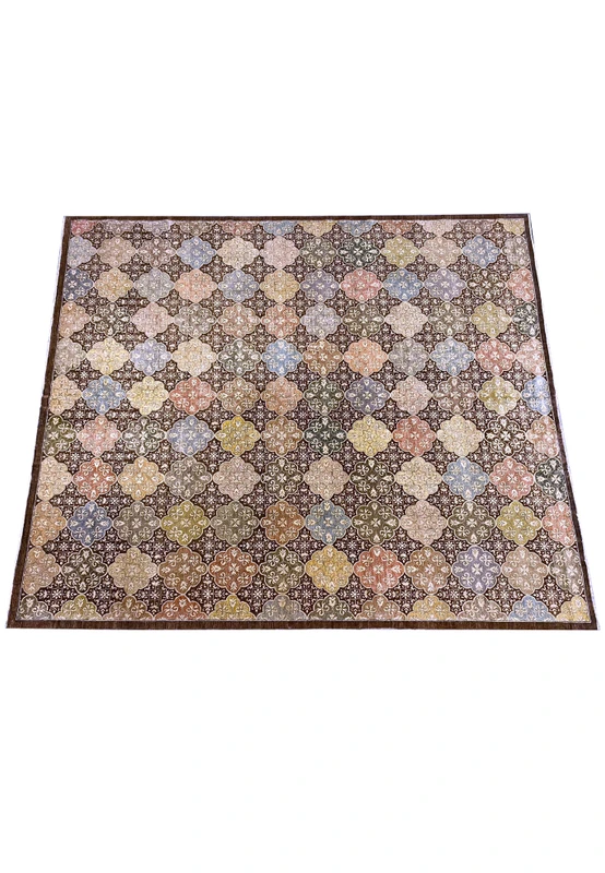 Complete view of the 13x16 Ziglar rug laid out to show full pattern.