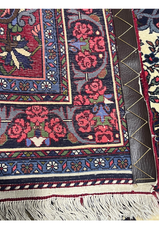Backside of Persian Bijar Rug showing fine knot density and handwoven craftsmanship