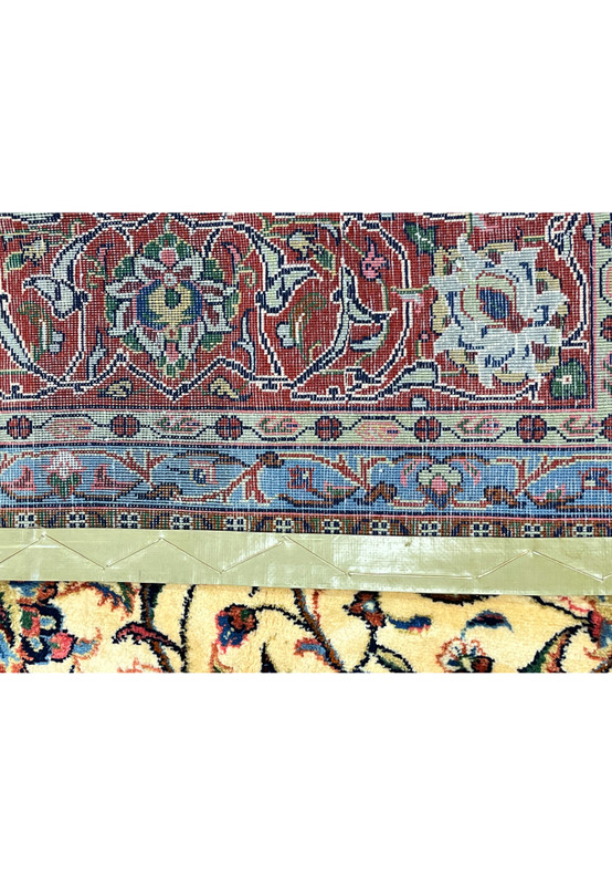 9x13 Persian Sarough rug back side tight even weave hand-knotted wool foundation