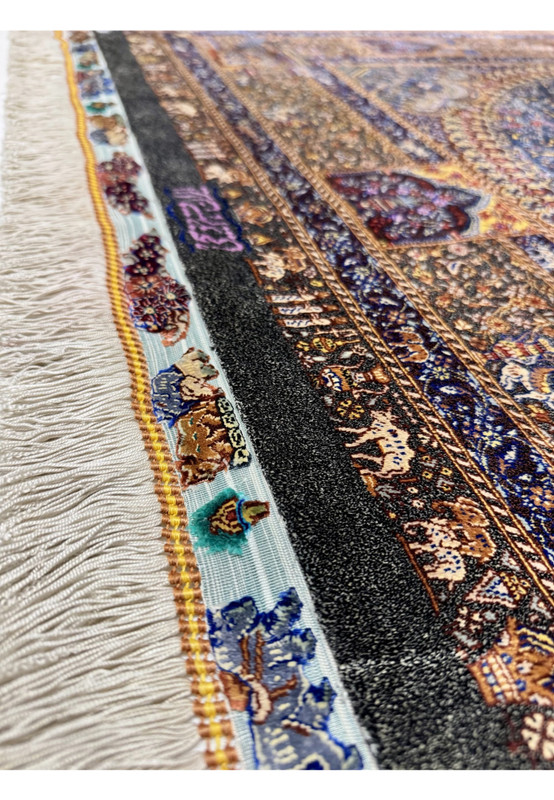 3'2 x 5' Persian Qum Pure Silk Rug | Signed Zabihi | Garden of Paradise