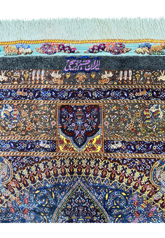 3'2 x 5' Persian Qum Pure Silk Rug | Signed Zabihi | Garden of Paradise