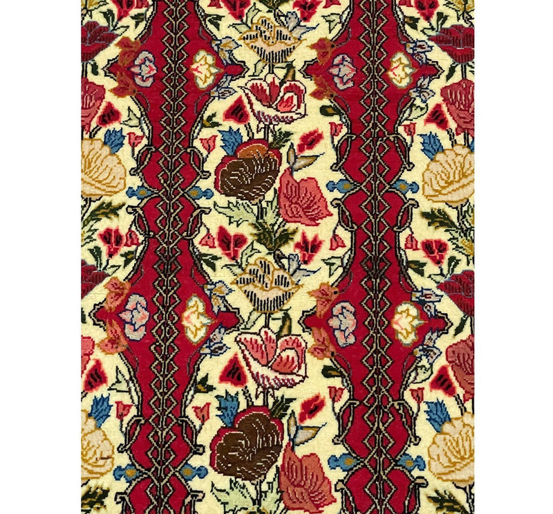 2'6" x 4'2" Persian Qum Kork Rug