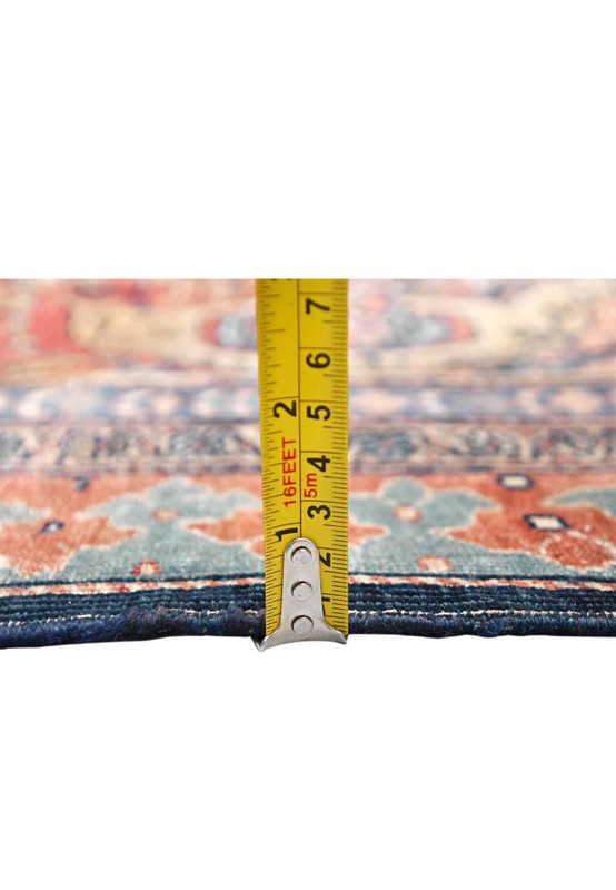 14 x 26 Antique Persian Farahan Rug | Sarough Family | Navy and Lychee Red | Palace Size