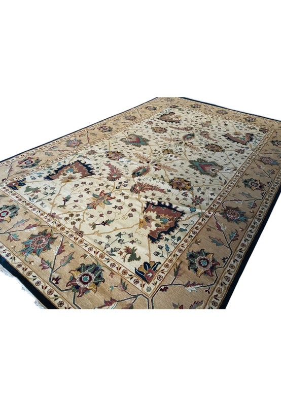 11'8" x 18'7" Oriental Agra Rug | Ivory Allover Floral Palace Size | Brand New