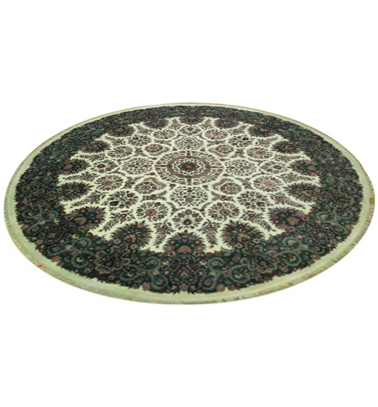 10 x 10 Floral Oriental Sarough Round Soft Wool Rug