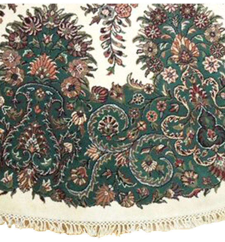 10 x 10 Floral Oriental Sarough Round Soft Wool Rug