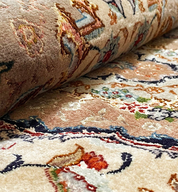 3'8 x 5'3 Persian Tabriz 50 Raj Wool & Silk Rug