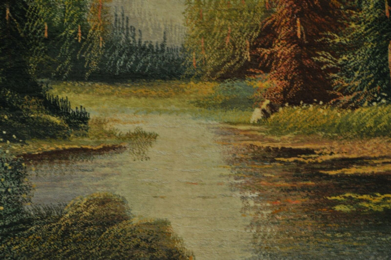 6 x 3 Persian Tabriz Handmade Framed Picture Rug