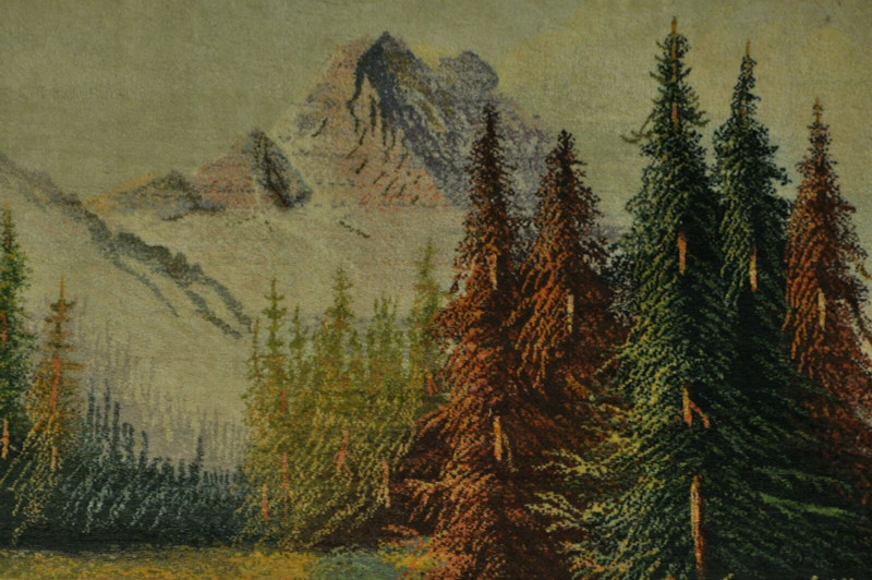 6 x 3 Persian Tabriz Handmade Framed Picture Rug