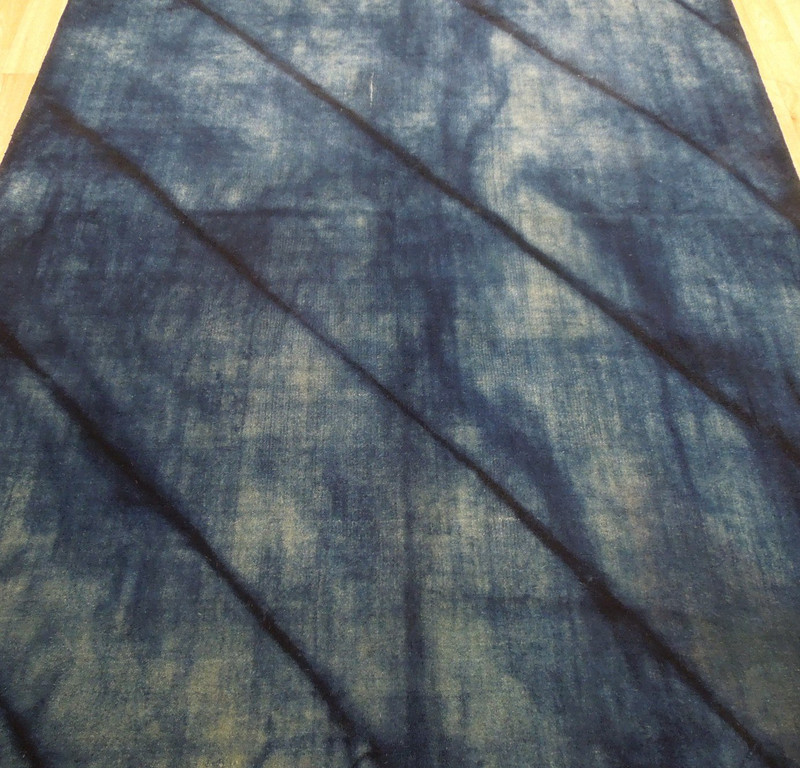 5 x 8 Blue New Modern Genuine Hand-knotted Rug