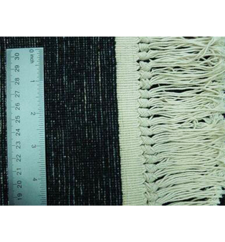 7x7 Square Black Handmade Rug French Design