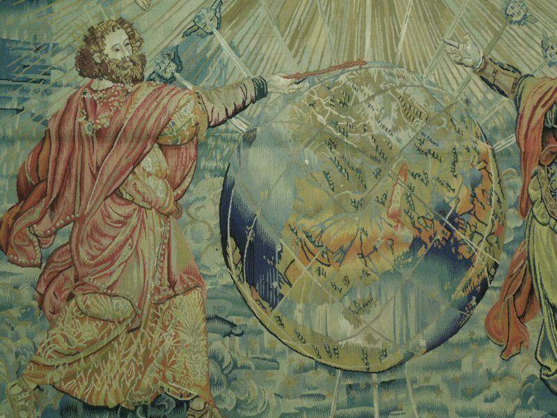 6 x 6 Authentic Fine Quality Religious Motif Tapestry