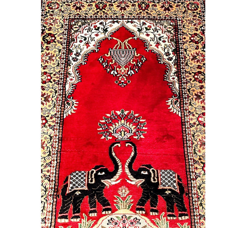 3 x 5 Oriental Kashmiri Silk Rug