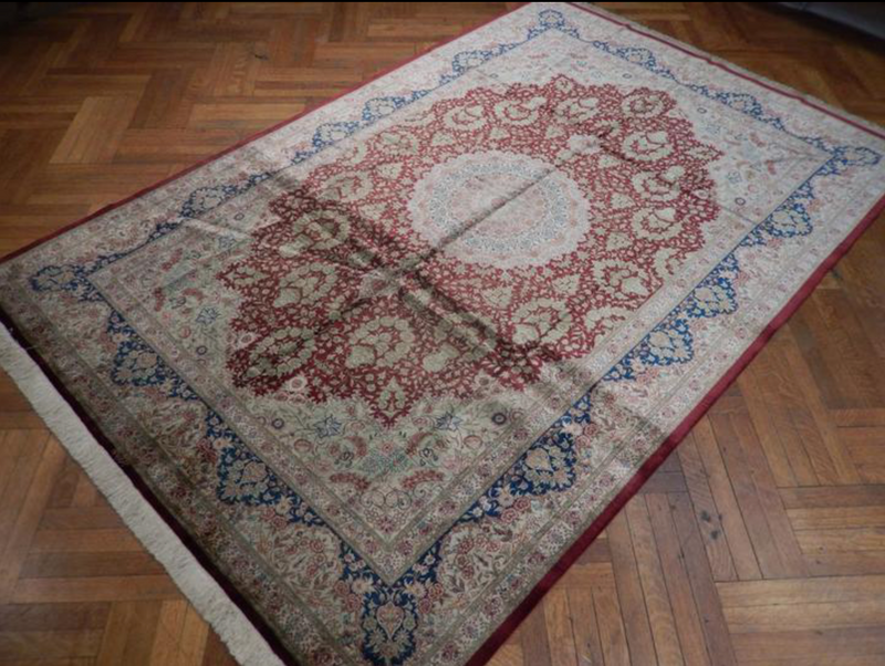 7 x 10 Persian Qum All Silk Rug | Signed by master weaver 1