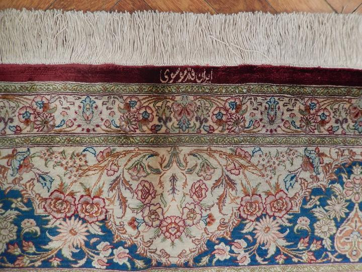 7 x 10 Persian Qum All Silk Rug | Signed by master weaver 1