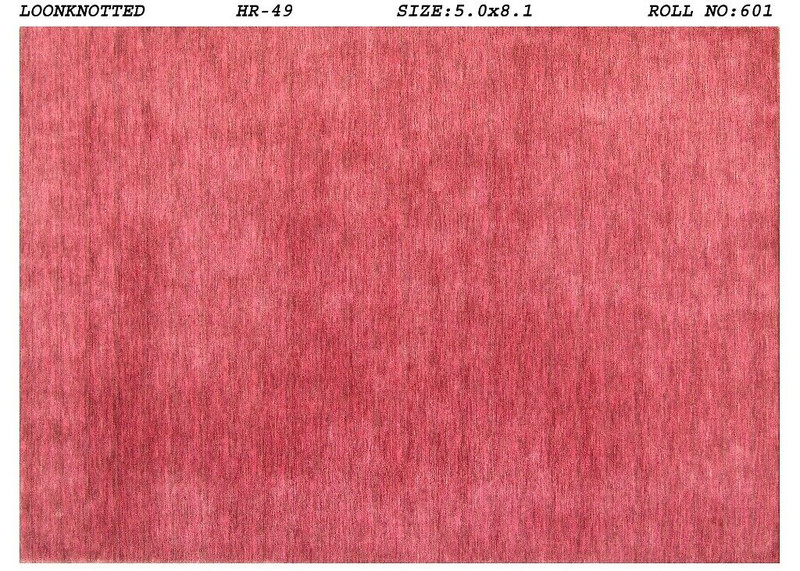 5 x 8 Contemporary Handmade Solid-Red Affordable Rug