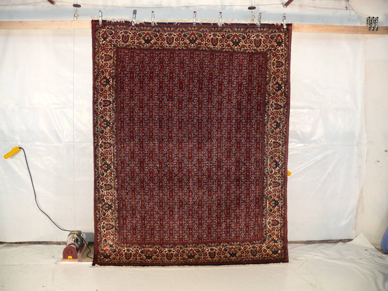 7'2" x 9'5" Persian Bijar All-Over Design Iron Rug