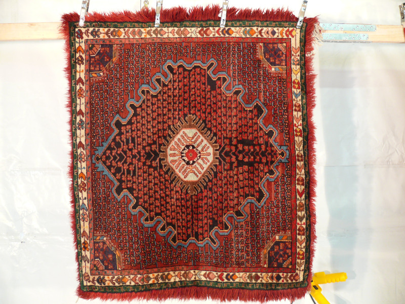 4 x 4'6 Persian Hamedan Square-ish Rug