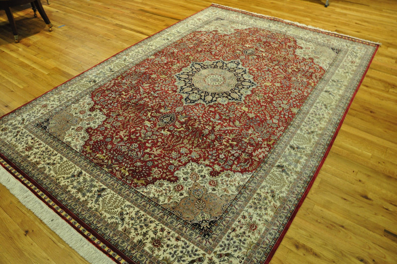 6 x 9 Super Fine Classic Tabriz 100% Silk