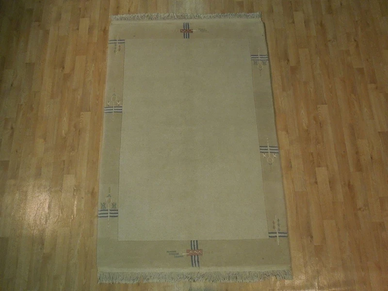 4'3 x 6'3 Modern Handmade Nepali Rug