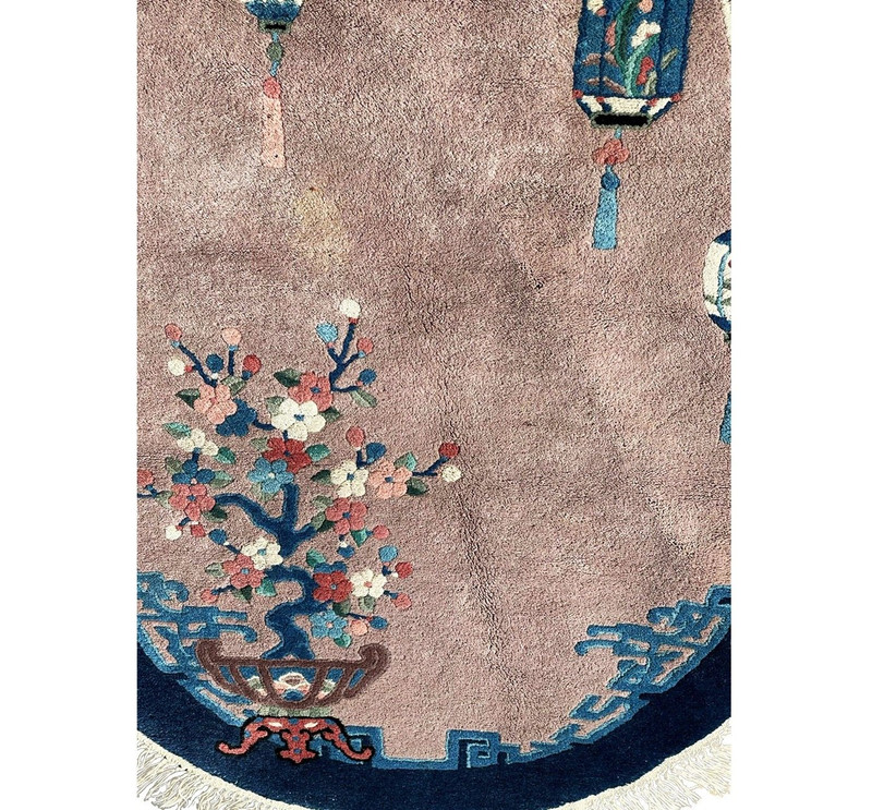 2'3" x 5'2" Oriental Art Deco Oval Rug