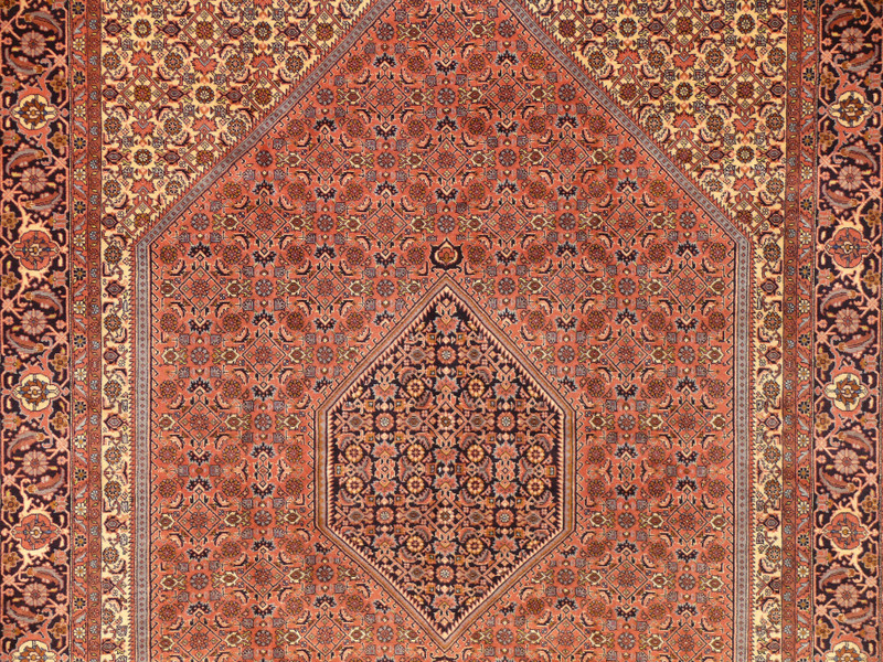 6'7 x 10 Persian Bijar Iron Rug