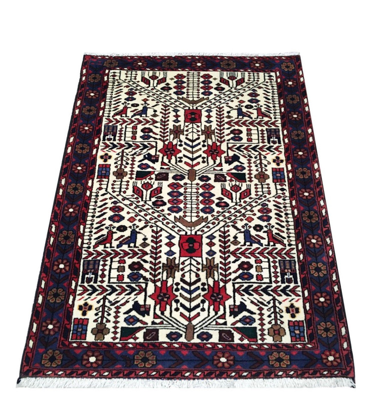 3'6 x 5'2 Antique Persian Rudbar All Over Design Rug
