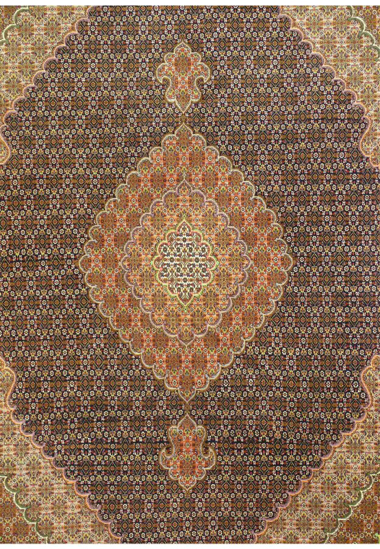 6'6 x 9'7 Persian Tabriz Fish Design 50 Raj Rug