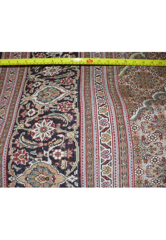 6'6 x 9'7 Persian Tabriz Fish Design 50 Raj Rug