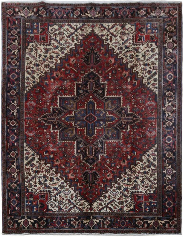 9 x 11 Persian Heriz Rug - Full View