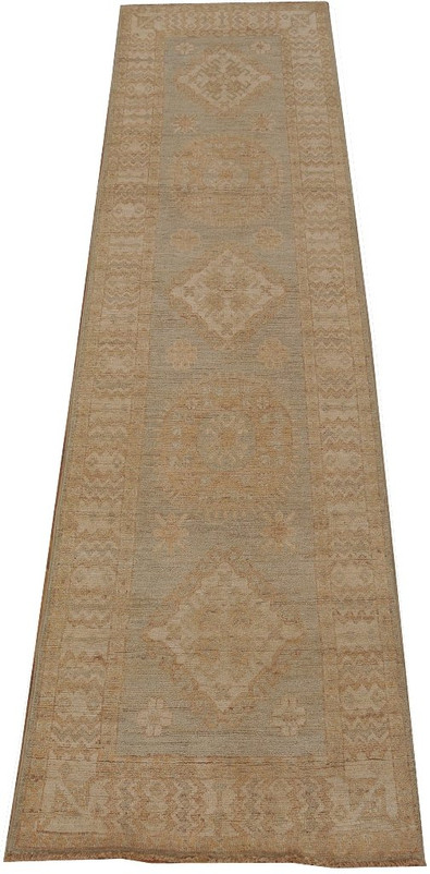 2'6'' x 9' Chobi Peshawar Sun Dried Rug Ancient Pot Dyeing Elegant Runner
