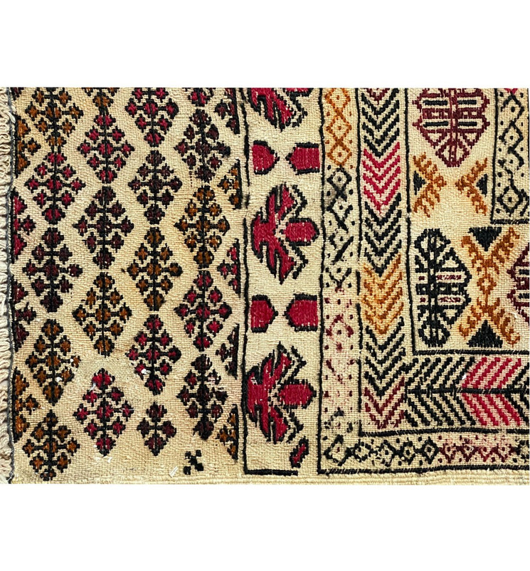 3'8" x 5'4" Antique Persian Baluch Rug