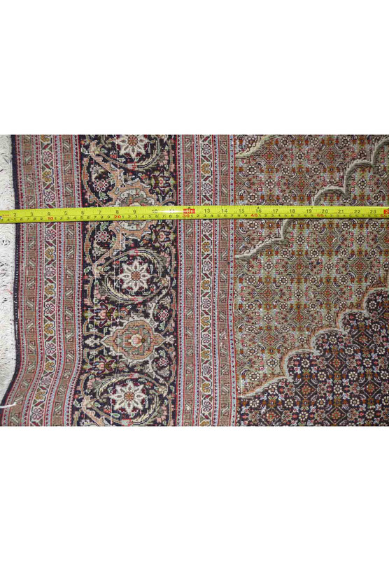 7 x 10 Persian Mahi Design Tabriz 50 Raj Wool and Silk Rug