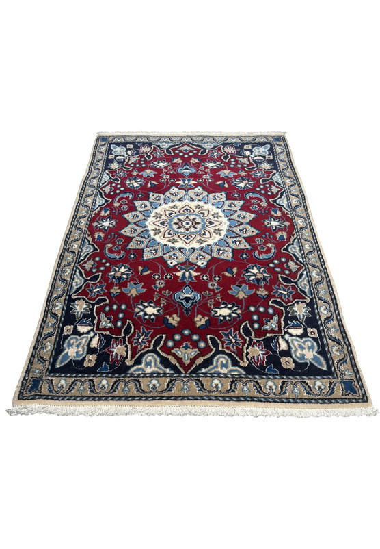 2'10" x 4'5" Red Persian Nain Rug very rare rug with beautiful vines and floral motifs