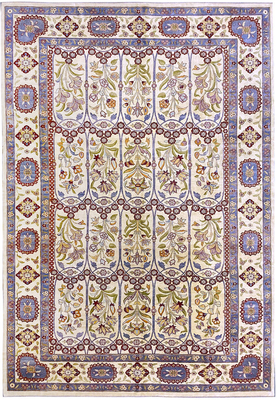 Full view of the 12 x 16 Oriental Ziglar Rug showcasing complete floral design.