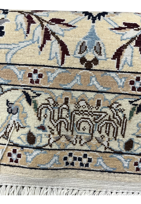 9x12 Persian Nain Habibian signature back side authentication Habibian workshop mark