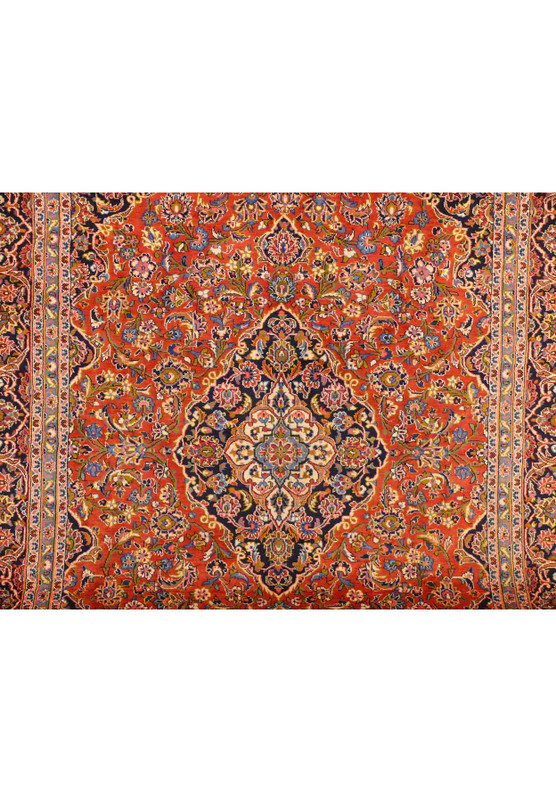 9'4" x 13'2" Persian Kashan Rug | Known from Shark Tank