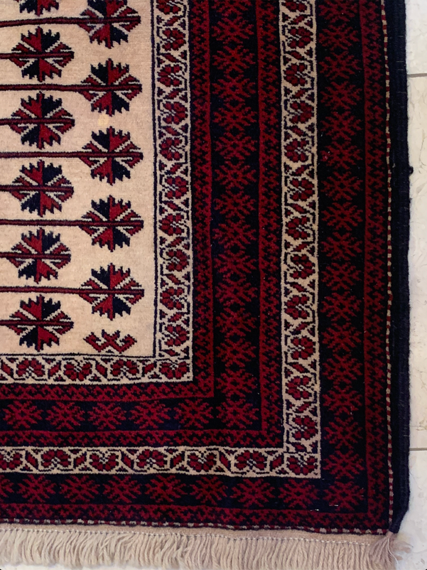3 x 5 Persian Baluch Tribal Rug 13